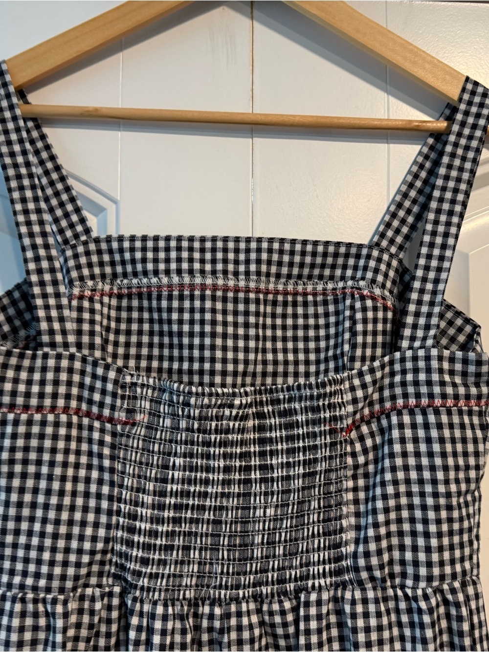 Gingham Maxi Dress with Red Lobster Appliqués - Picture 5 of 6